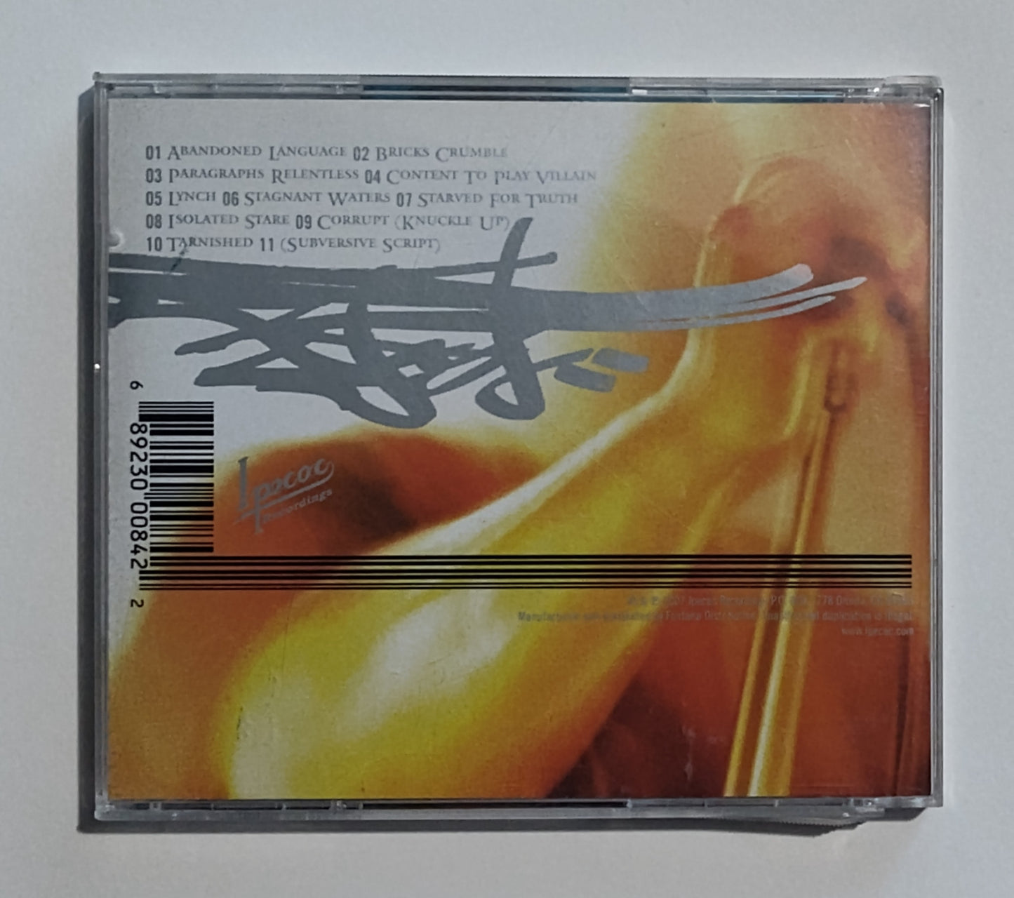 dälek - "Abandoned Language" - INDIE COMPACT DISC VG+/VG+