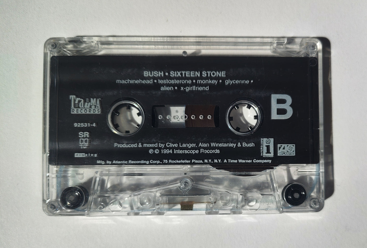 Bush - "Sixteen Stone" - CASSETTE TAPE (SR DIGalog HX PRO) VG+/VG+