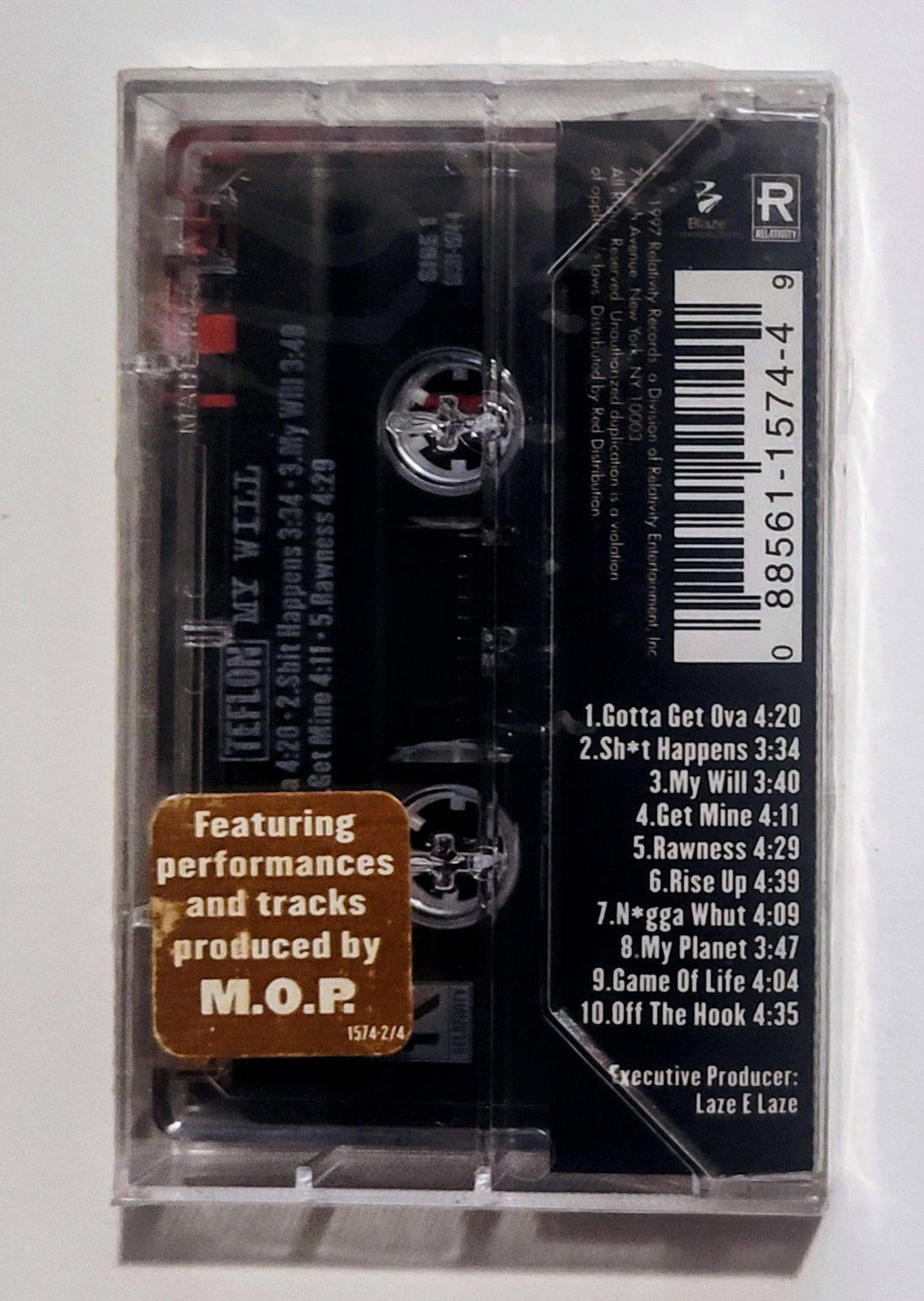 Teflon - "My Will" - CASSETTE TAPE NM/M (Tiny tear in seal; worn hype sticker)
