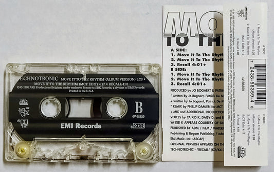 Technotronic - “Move It To The Rhythm” - CASSETTE TAPE (Maxi Single) VG+/VG+