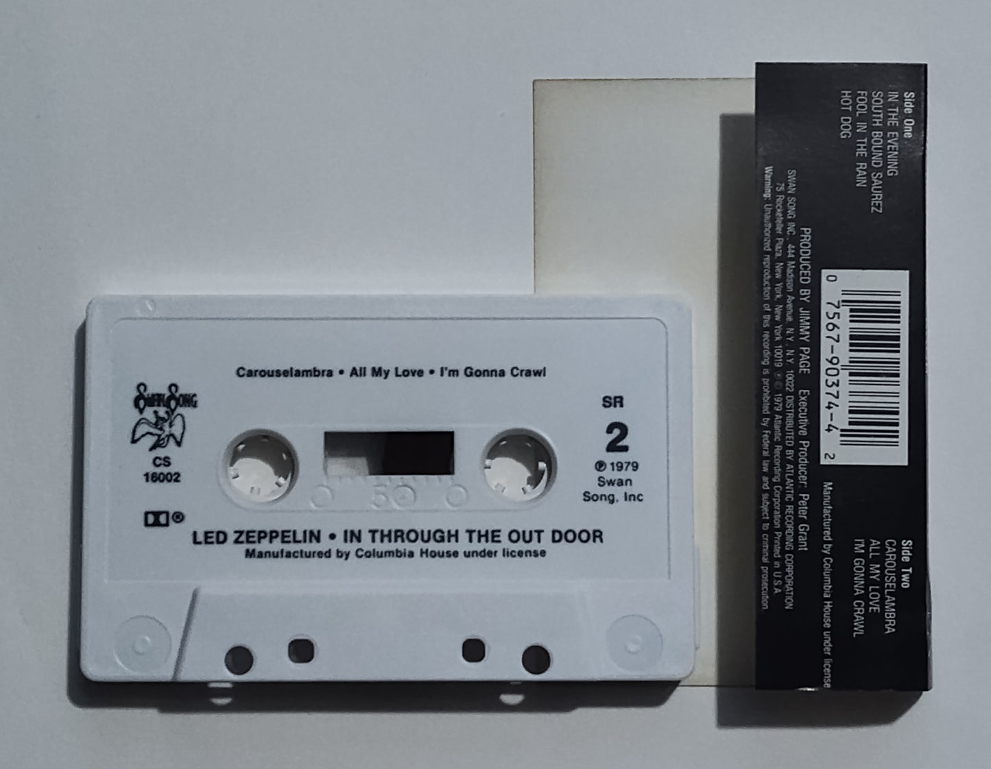 Led Zeppelin - "In Through The Out Door" - CASSETTE TAPE (SR; Columbia House; DOLBY) VG+/VG+