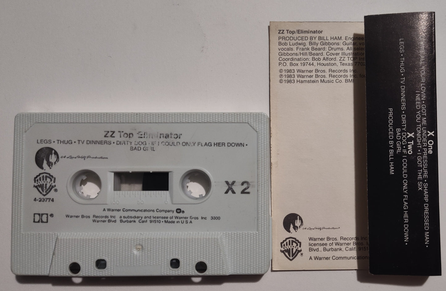 ZZ Top - "Eliminator" - CASSETTE TAPE (DOLBY) VG/G+