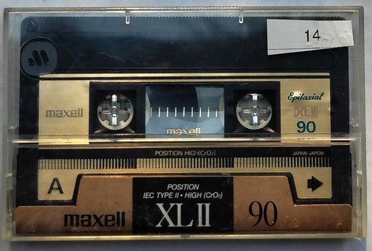 Blank - Maxell XL II Chrome (90-Minute; Vintage Japanese Gold Foil Style; black shell; Loose/Pre-Recorded/With J-Card; No sticker labels; SOLD AS IS)