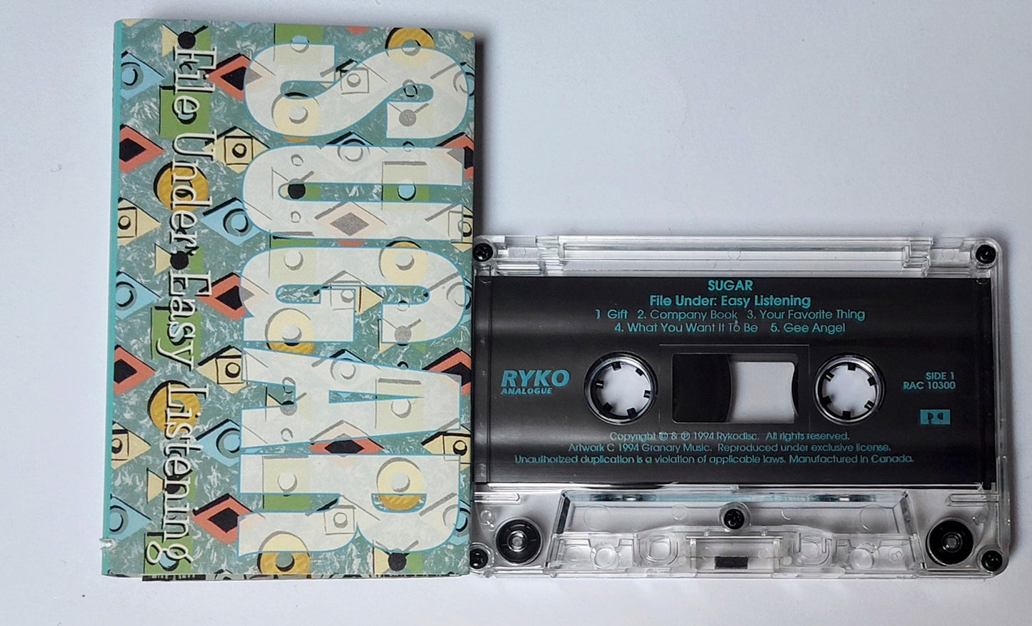 Sugar - "File Under Easy Listening" - CASSETTE TAPE (RYKO ANALOGUE; DOLBY; cut card spine) VG/NM