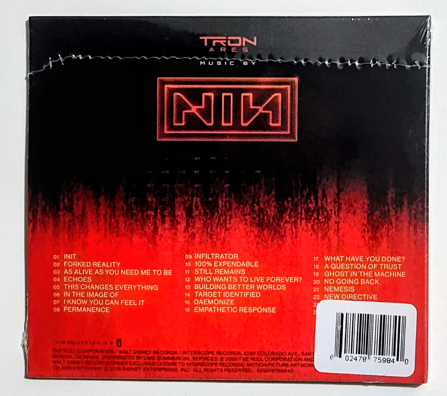 Nine Inch Nails - "Tron: Ares Soundtrack" - COMPACT DISC M/M (Sealed)