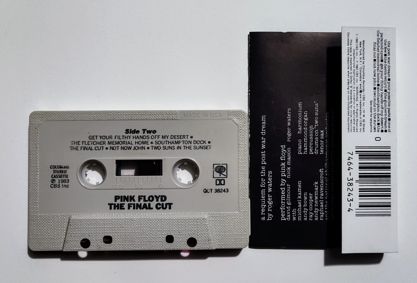 Pink Floyd - "The Final Cut" - CASSETTE TAPE (DOLBY) VG/VG