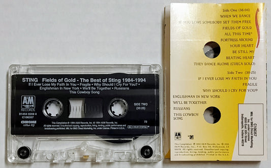 Sting - “Fields Of Gold: The Best Of Sting” - CASSETTE TAPE (BMG) VG+/VG+