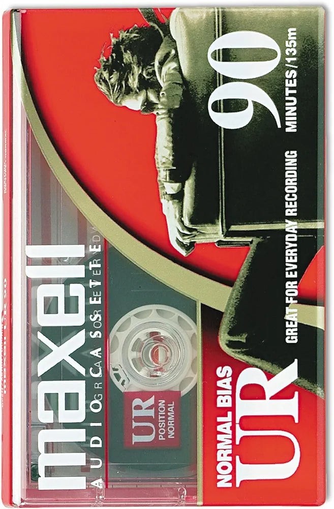 Maxell Normal Bias 90-Minute Blank Cassette Tape (Sealed)