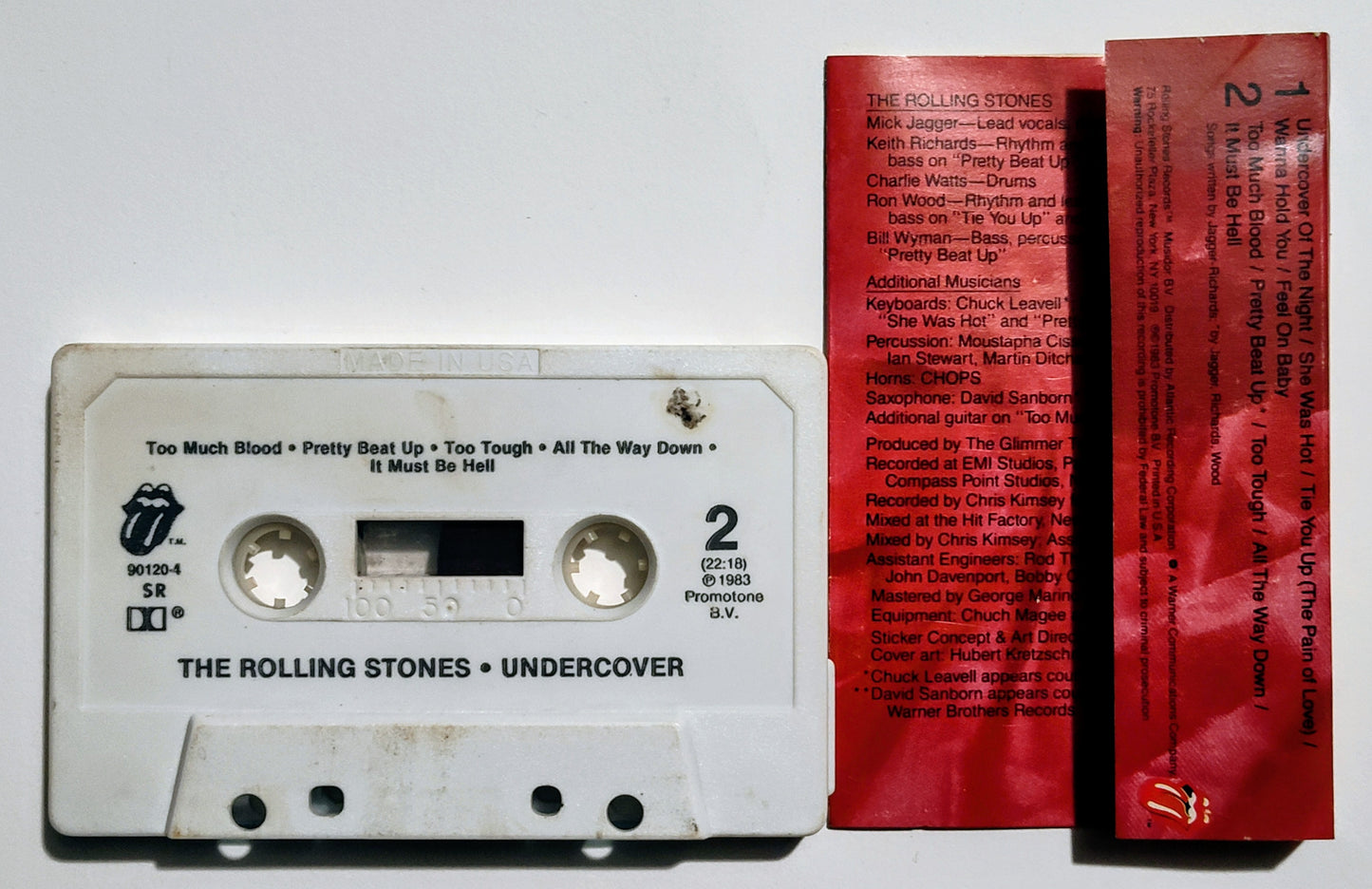 Rolling Stones - "Under Cover" - CASSETTE TAPE (SR; DOLBY) G+/G+