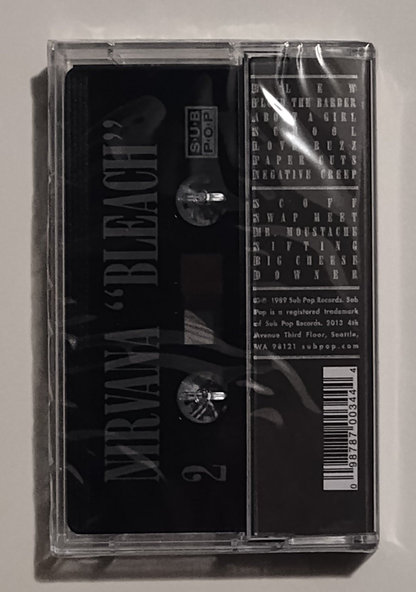 Nirvana - "Bleach (Reissue; Black shell)" - CASSETTE TAPE M/M (Sealed)