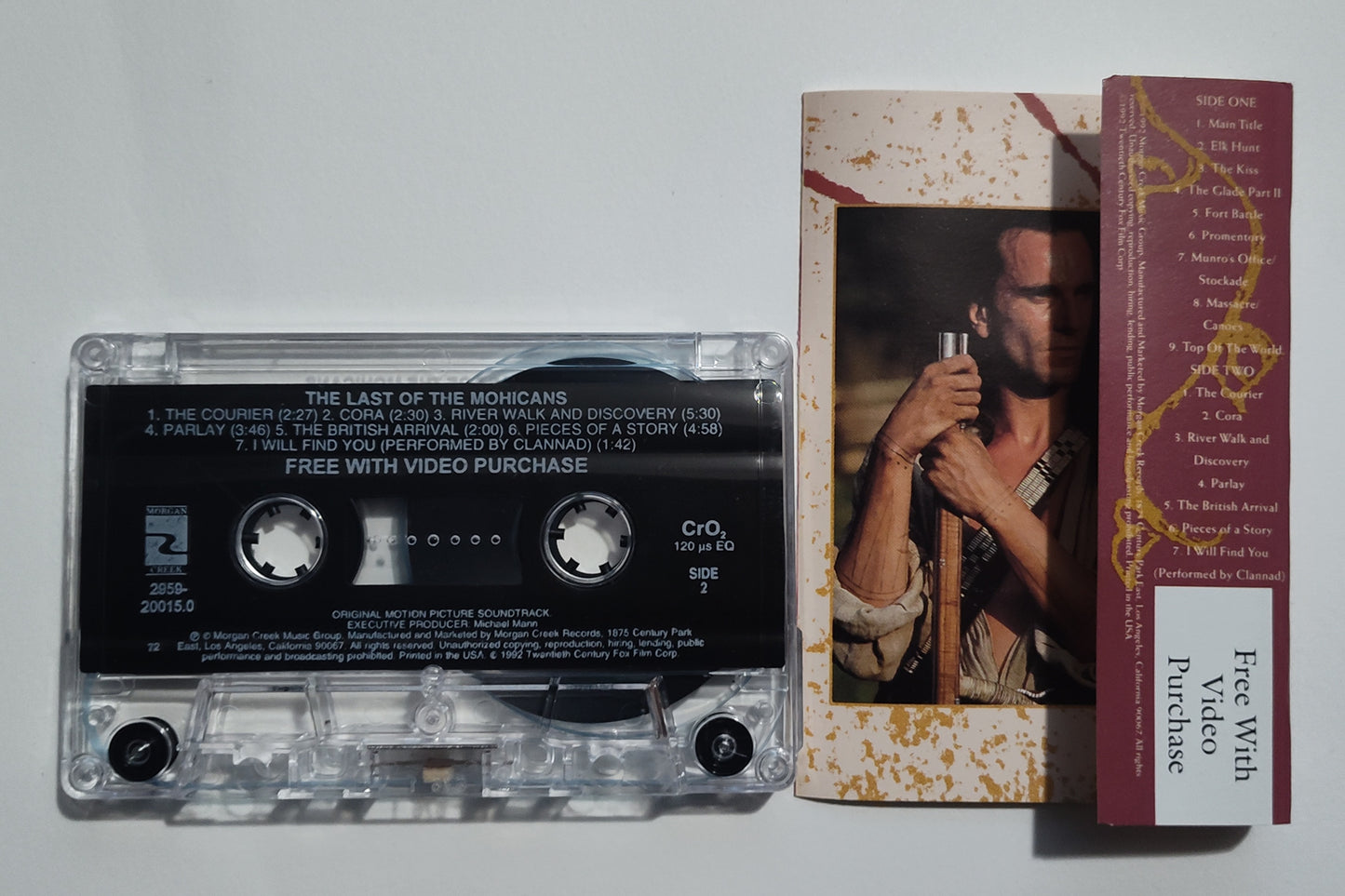 Trevor Jones And Andy Edelman - "The Last Of The Mohicans" - CASSETTE TAPE (Chrome; Promo) NM/NM