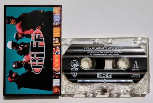Riff - "To Whom It May Concern" - CASSETTE TAPE (XDR; DOLBY HX PRO B NR) VG+/VG+