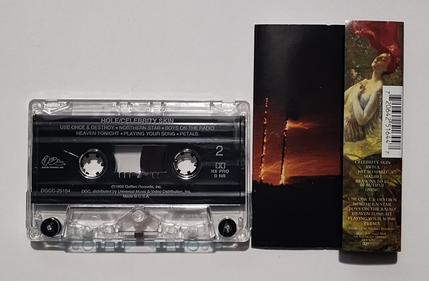 Hole - "Celebrity Skin" - CASSETTE TAPE (DOLBY HX PRO B NR) VG+/VG+
