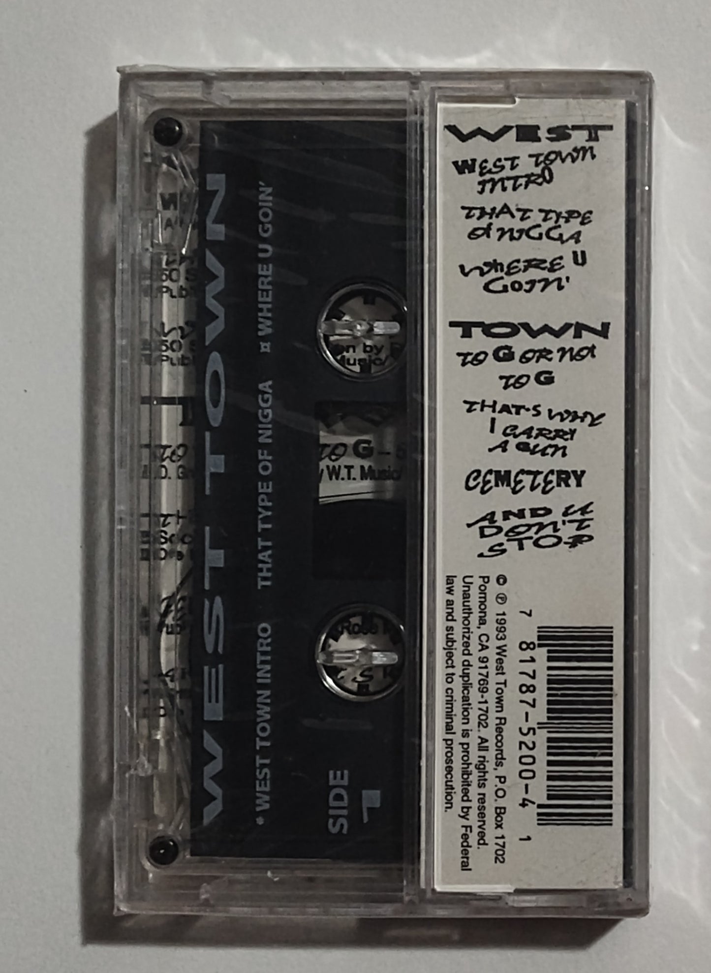 Duces-R-Wild Featuring 50 Seconds and Socenla - "West Town" - CASSETTE TAPE M/M (Sealed)