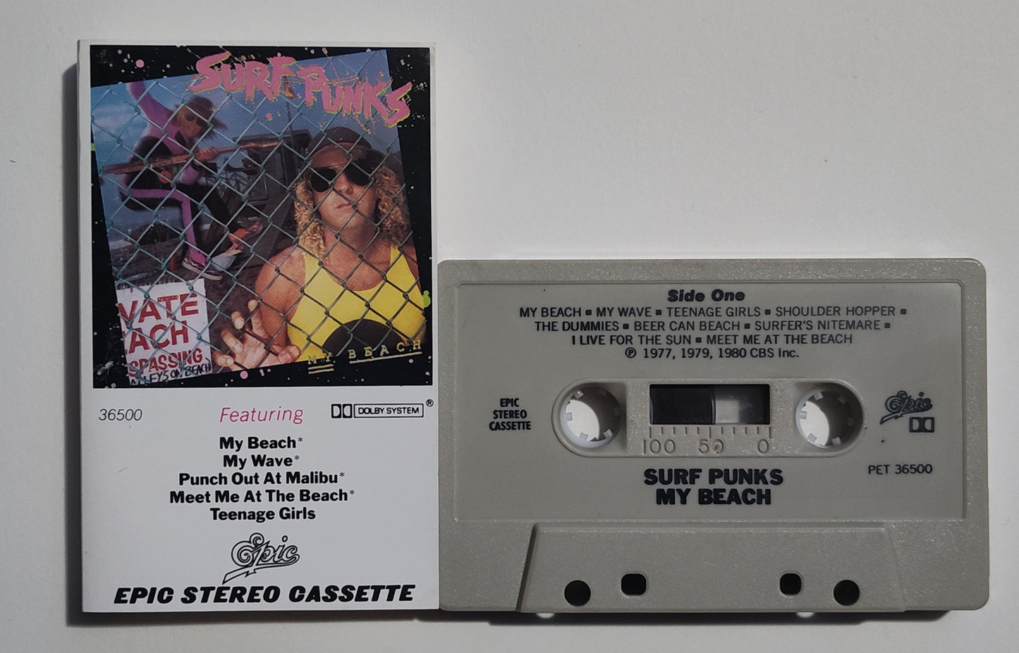 Surf Punks - "My Beach" - CASSETTE TAPE (Stereo) VG+/VG+