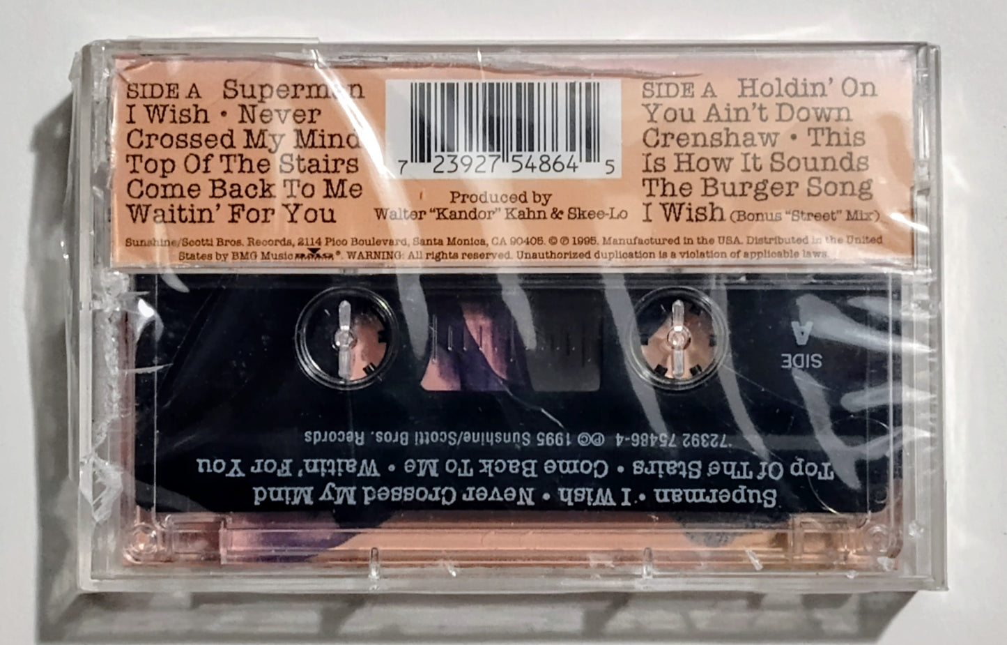 Skee-Lo - "I Wish" - CASSETTE TAPE VG+/M (Sealed; cracked case)