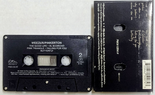 Weezer - “Pinkerton” - CASSETTE TAPE (Canada; black shell) VG/G+