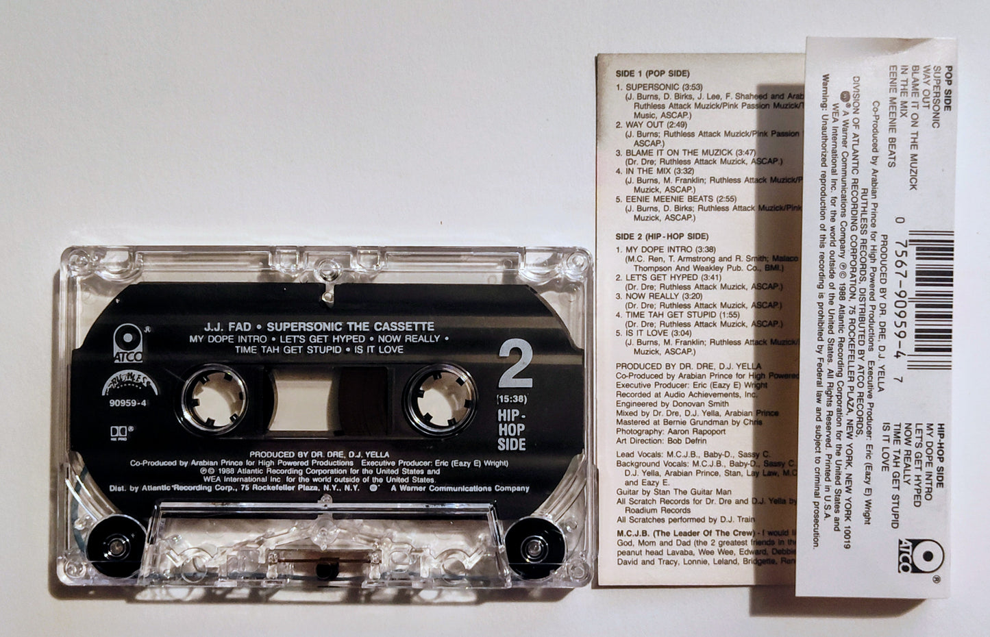 J.J. Fad - "Supersonic" - CASSETTE TAPE (DOLBY HX PRO) VG+/VG+