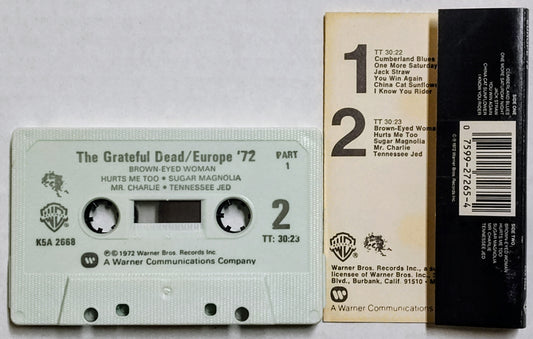 Grateful Dead - “Europe ‘72” - CASSETTE TAPE (TAPE 1 ONLY) VG/VG *🌟*