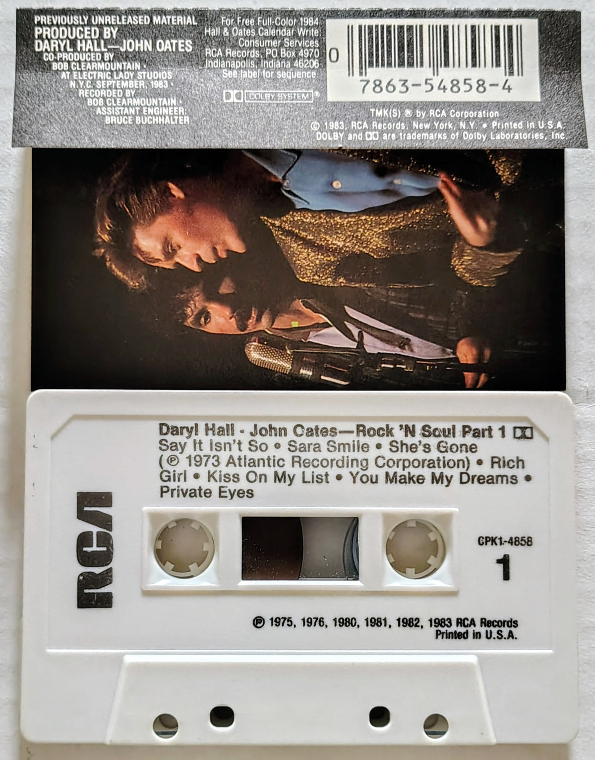 Daryl Hall & John Oates - "Rock 'N Soul Part 1" - CASSETTE TAPE VG+/VG+