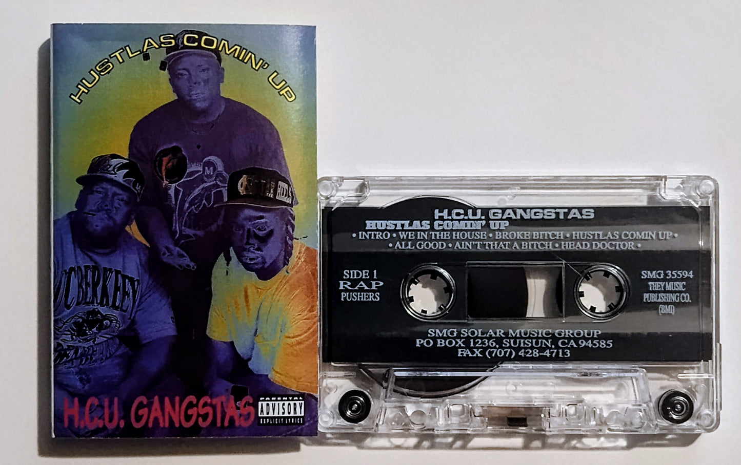 H C.U. Gangstas - "Hustlas Comin' Up" - CASSETTE TAPE NM/NM