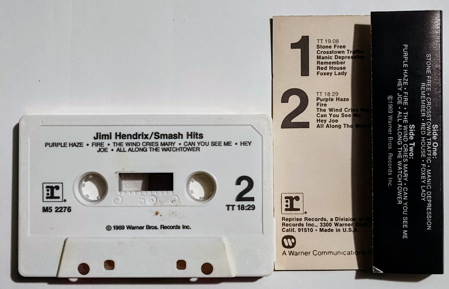 Jimi Hendrix - "Smash Hits" - CASSETTE TAPE VG/VG
