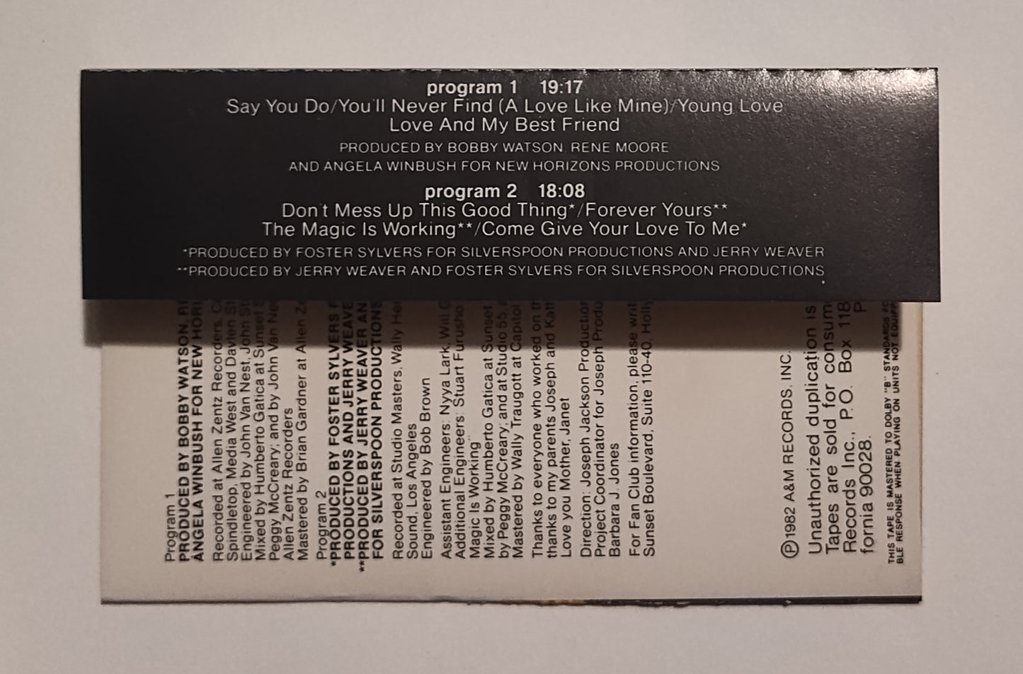 Janet Jackson - "Janet Jackson" - CASSETTE TAPE (DOLBY) NM/NM