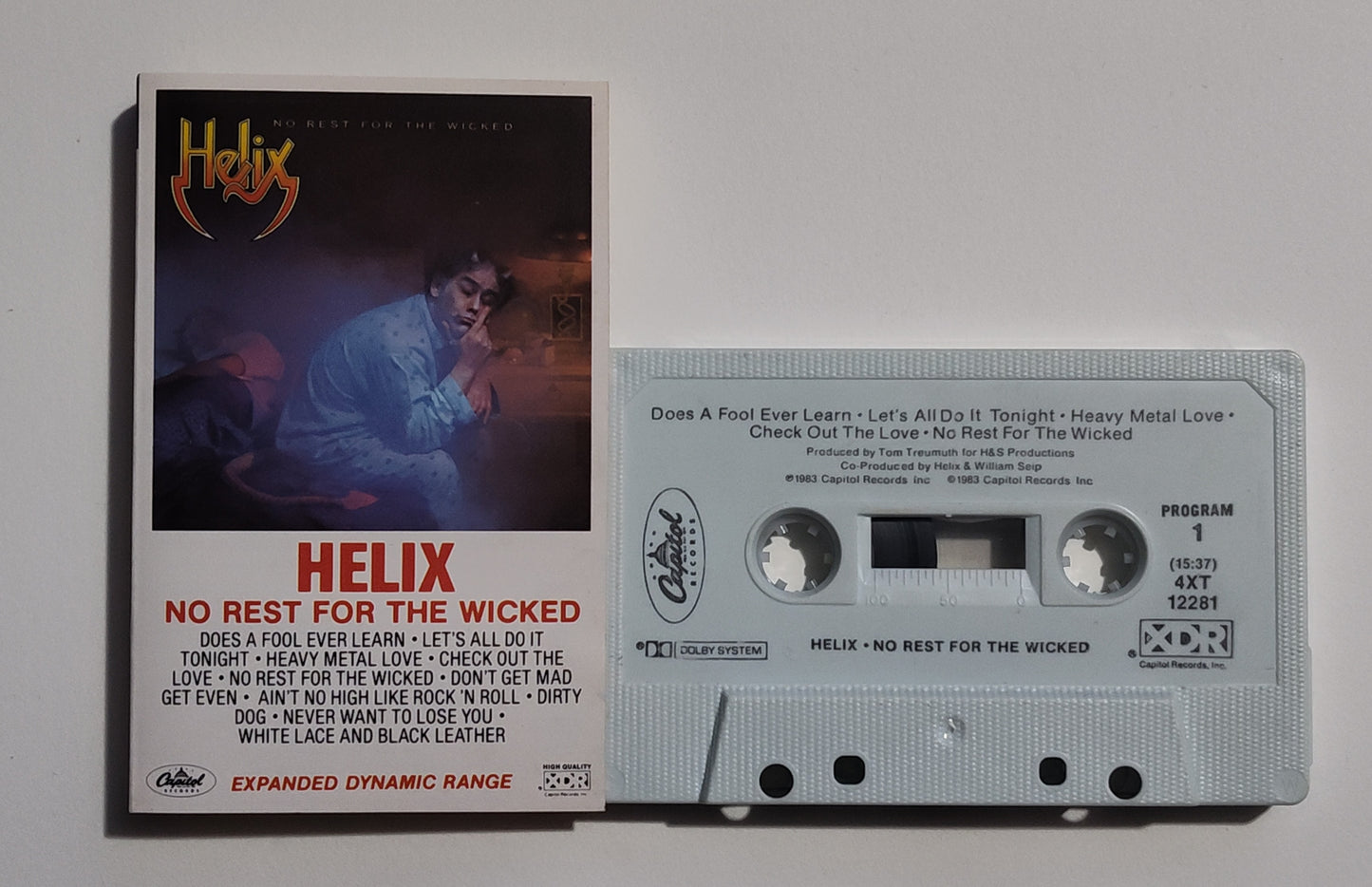 Helix - "No Rest For The Wicked" - CASSETTE TAPE (DOLBY; XDR) VG+/VG+