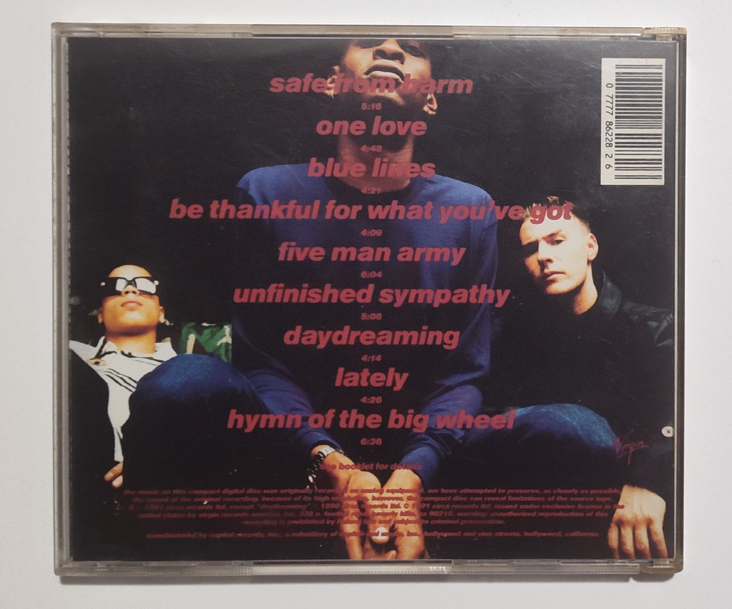 Massive Attack - "Blue Lines" - COMPACT DISC VG/G+