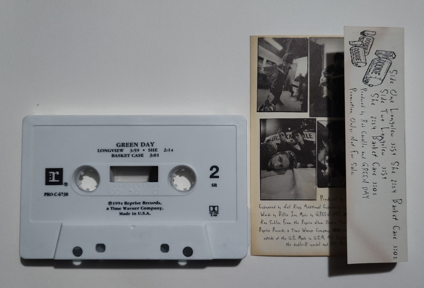 Green Day - "Dookie Sampler" - CASSETTE TAPE (DOLBY HX PRO S NR) VG+/VG+