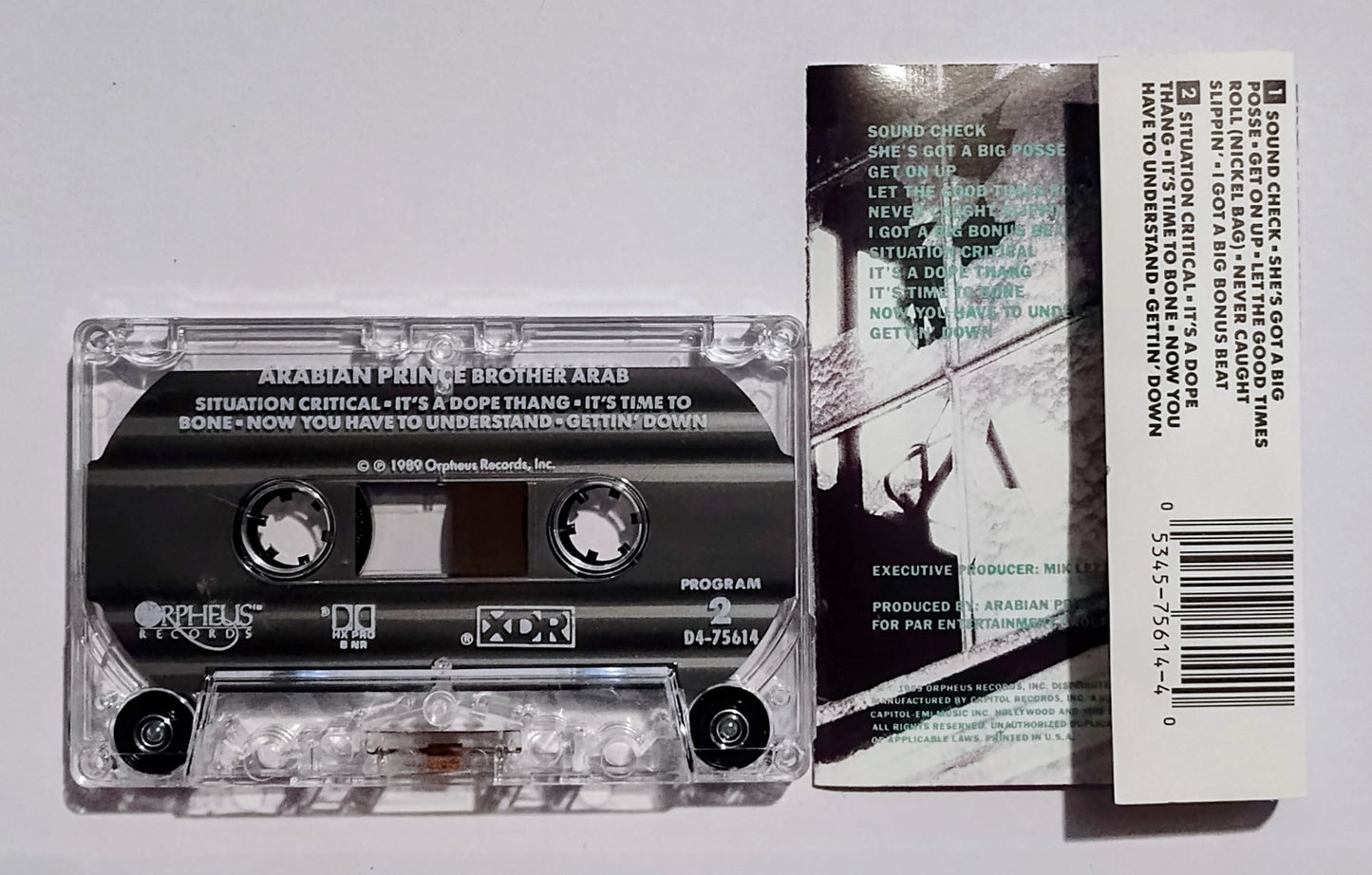 Arabian Prince - "Brother Arab" - CASSETTE TAPE (XDR; DOLBY HX PRO B NR) VG+/VG+