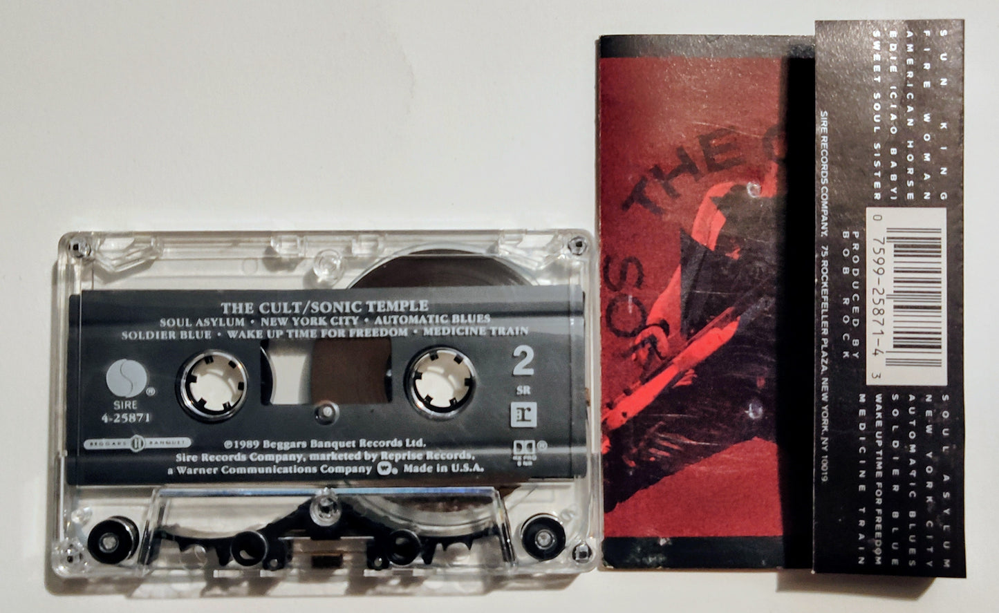Cult, The - "Sonic Temple" - CASSETTE TAPE (SR; DOLBY HX PRO B NR) VG/VG