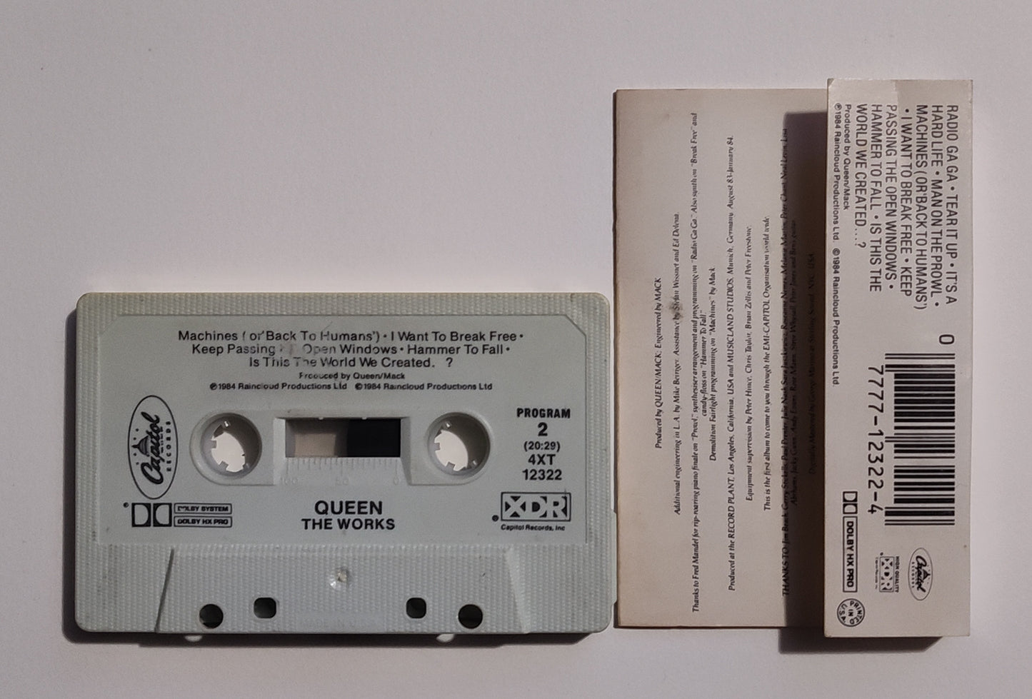 Queen - "The Works" - CASSETTE TAPE (DOLBY HX PRO; XDR) VG/VG