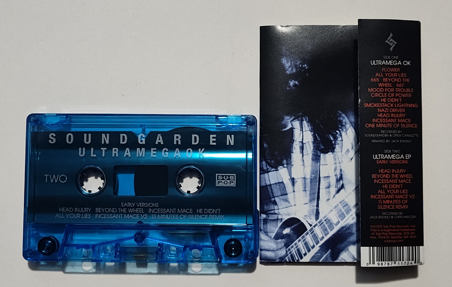 Soundgarden - "UltramegaOK" - CASSETTE TAPE (Reissue; Blue Shell) VG+/NM