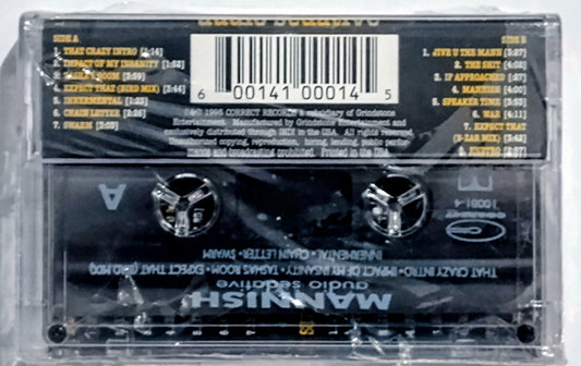 Mannish - “Audio Sedative” - CASSETTE TAPE NM/M (Sealed; torn cellophane)