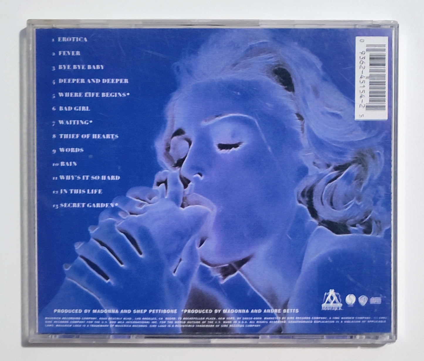 Madonna - "Erotica" - COMPACT DISC VG+/VG+