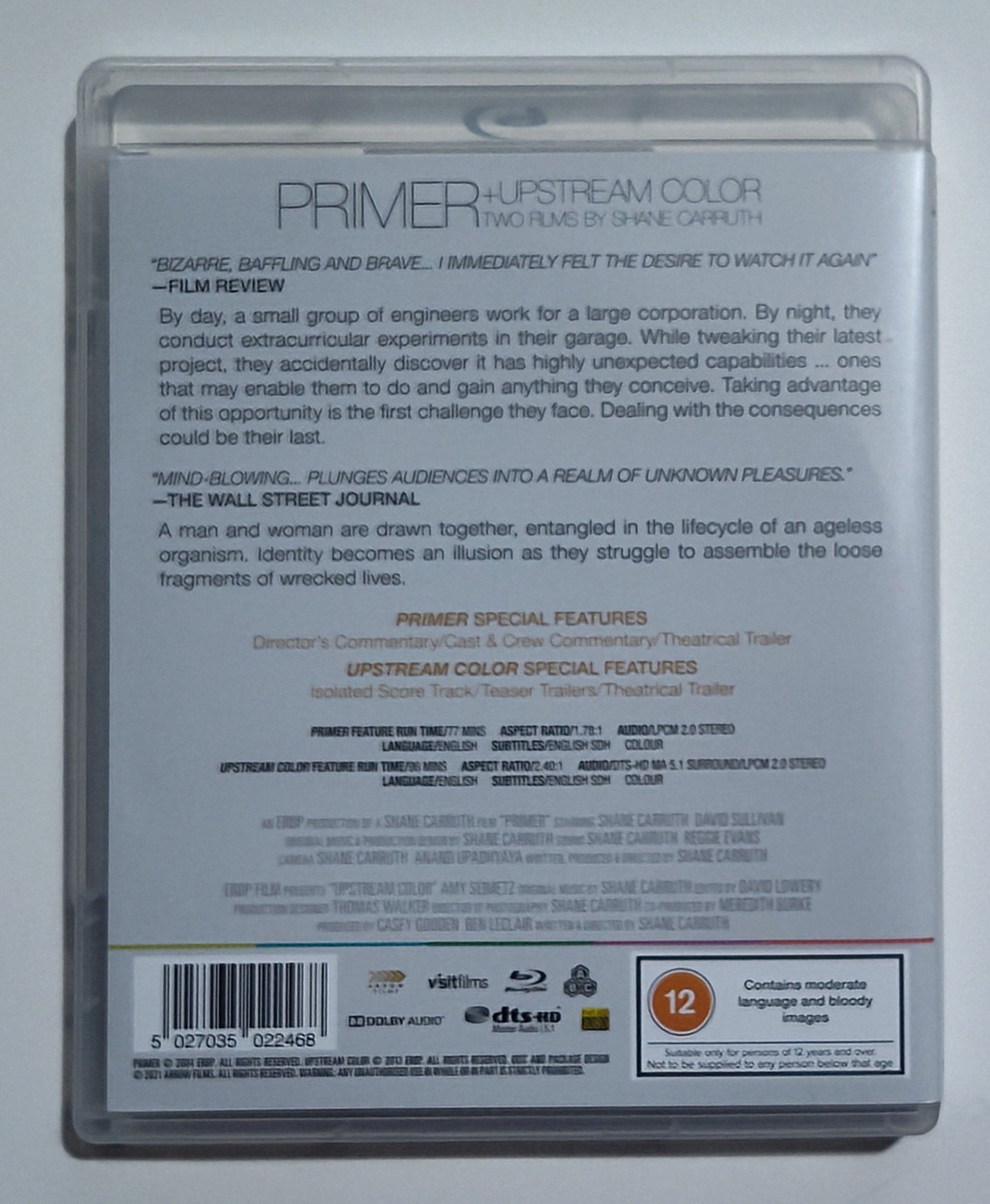 "Primer" + "Upstream Color" - BLU-RAY NM/NM