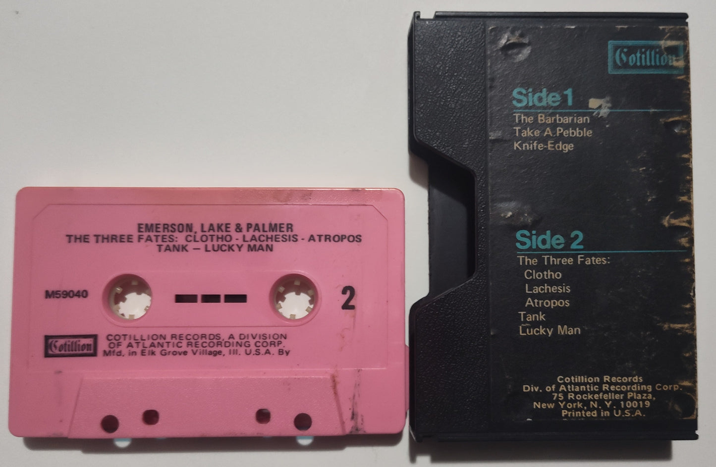 Emerson, Lake & Palmer - "Emerson, Lake & Palmer" - CASSETTE TAPE (Slide case; Pink shell) G/G
