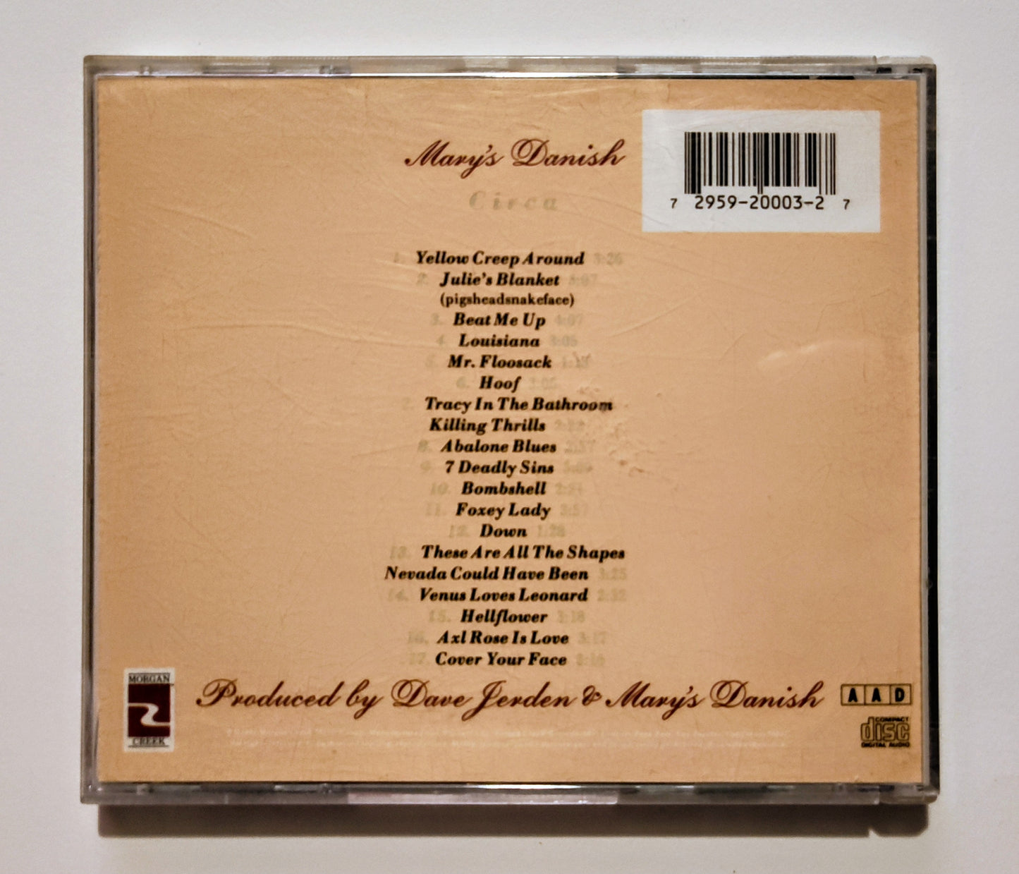 Mary's Danish - "Circa" - COMPACT DISC VG/VG