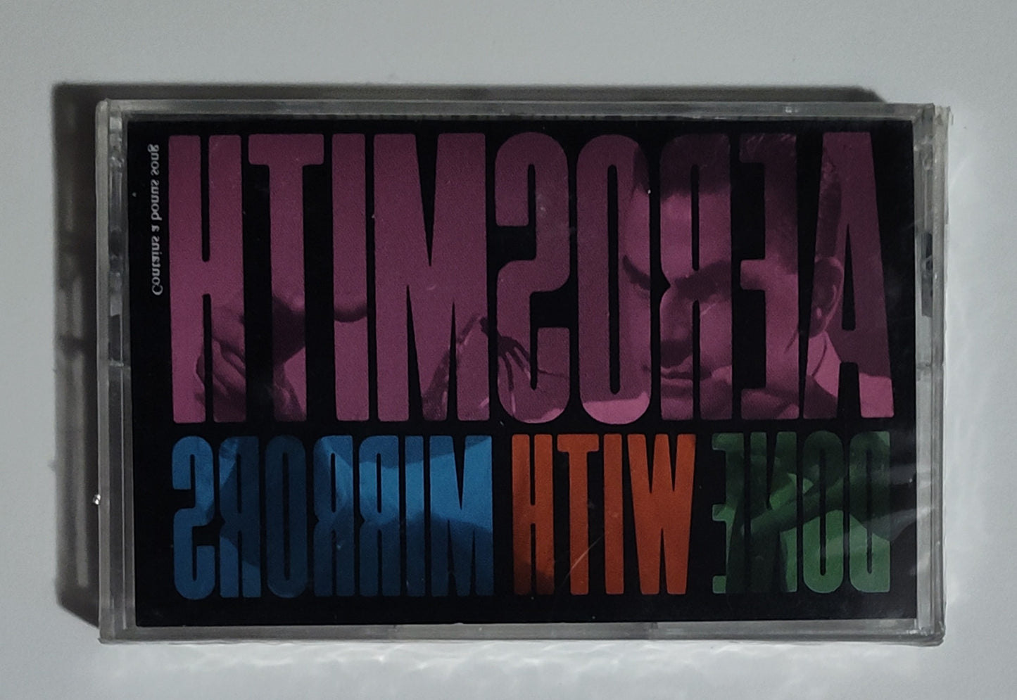 Aerosmith - "Done With Mirrors" - CASSETTE TAPE VG+/M (Sealed; multiple cracks in case)