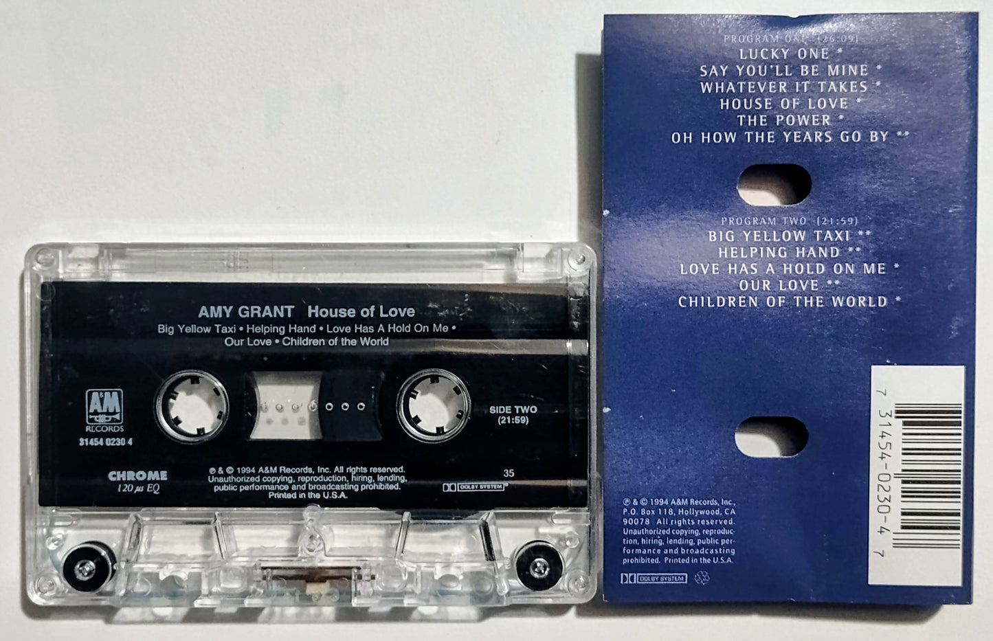 Amy Grant - "House Of Love" - CASSETTE TAPE (Chrome; DOLBY) VG/VG