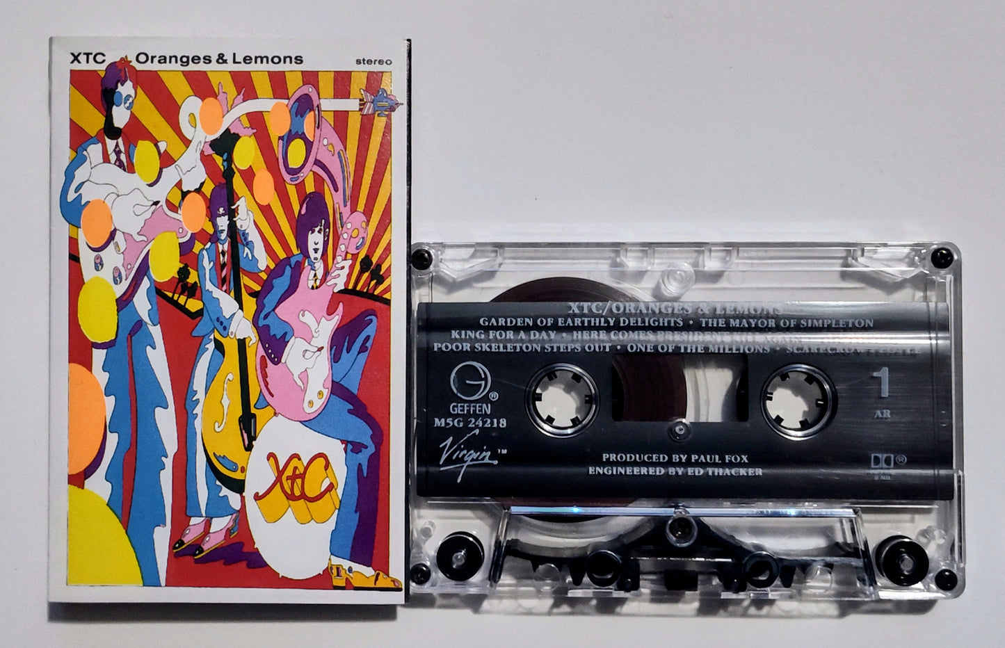 XTC - "Oranges & Lemons" - CASSETTE TAPE (AR; DOLBY HX PRO B NR) VG+/VG+