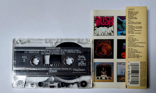 Rush - "Chronicles" - CASSETTE TAPE (2-tape set-complete!; Chrome; DOLBY HX PRO) VG+/VG+ (PLAYS LIKE BUTTER)