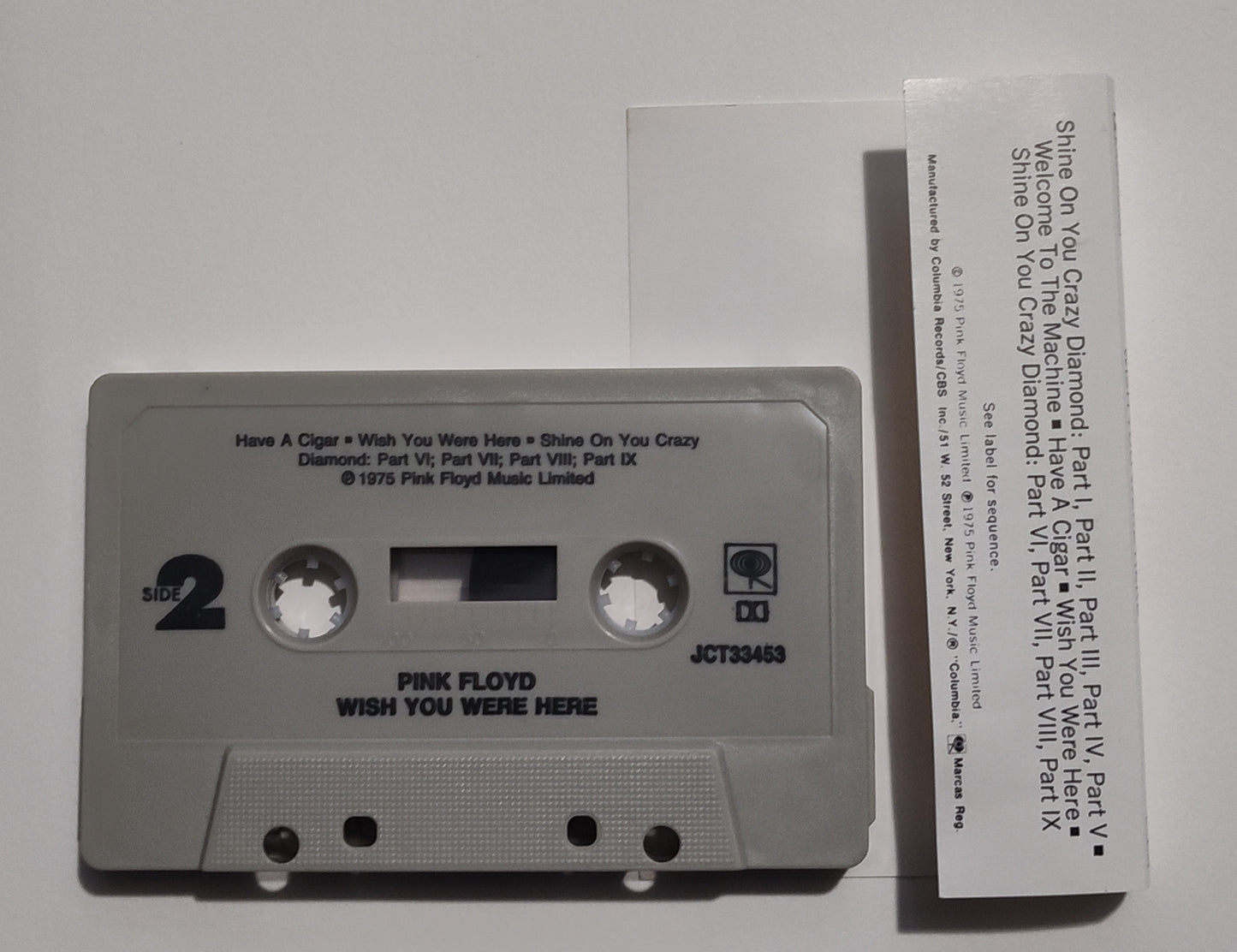 Pink Floyd - "Wish You Were Here" - CASSETTE TAPE (DOLBY; Grid shell) VG+/VG+