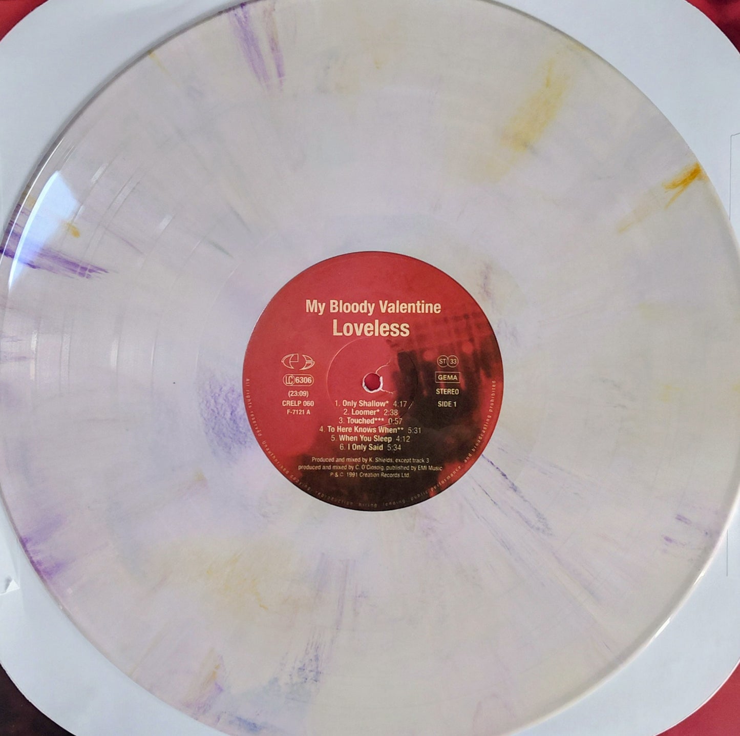 My Bloody Valentine - "Loveless (Remastered)" VINYL RECORD M/M (New/ "Fan Club" Import; Not sealed; Color Vinyl)