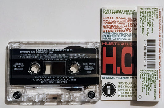 H.C.U. Gangstas - "Hustlas Comin' Up" - CASSETTE TAPE NM/NM
