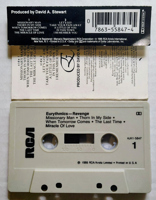 Eurythmics - "Revenge" - CASSETTE TAPE VG/VG+