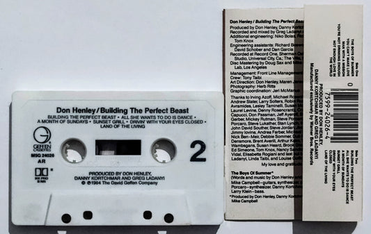 Don Henley - “Building The Perfect Beast” - CASSETTE TAPE VG+/VG+