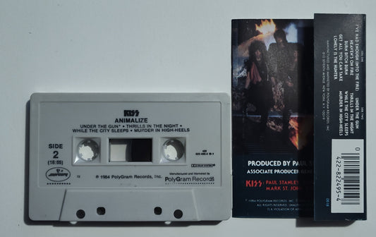 KISS - "Animalize" - CASSETTE TAPE (DOLBY) VG+/VG