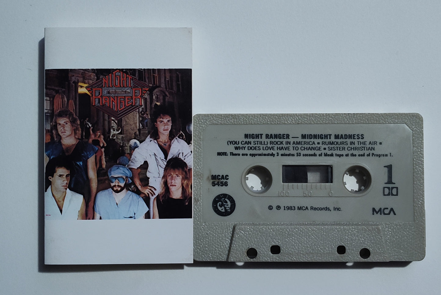 Night Ranger - "Midnight Madness" - CASSETTE TAPE (Columbia House; DOLBY) VG+/G+